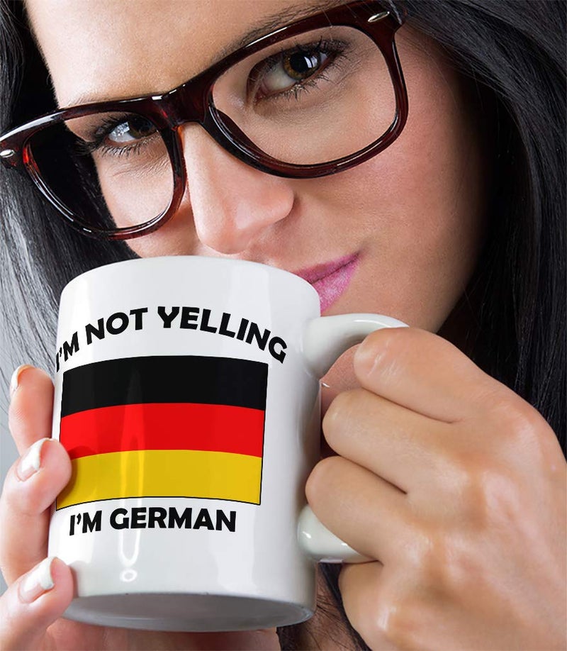 Speedy Pros I'M Not Yelling I Am German Germany Germans Ceramic Coffee Tea Mug Cup Holiday Christmas Hanukkah Gift For Men & Women - Image 5